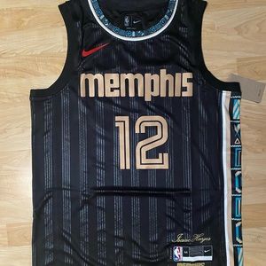 Ja Morant Black Memphis Grizzlies Jersey Isaac Hayes Edition Size 44 Medium